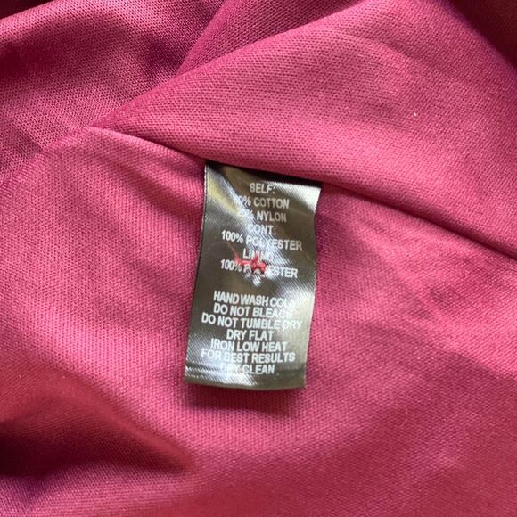 NWT Lulus Burgundy Maroon Lace Mini Dress Chiffon Ruffle & Collar Detail Size‎ S - Picture 12 of 12